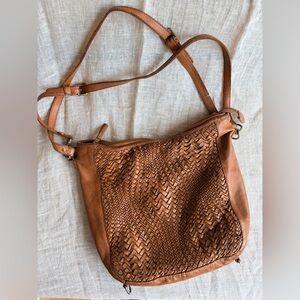 Convertible Leather Backpack / Crossbody Bag